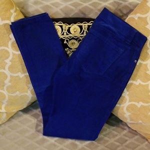 JCP Royal Blue Corduroy Skinny Jeans